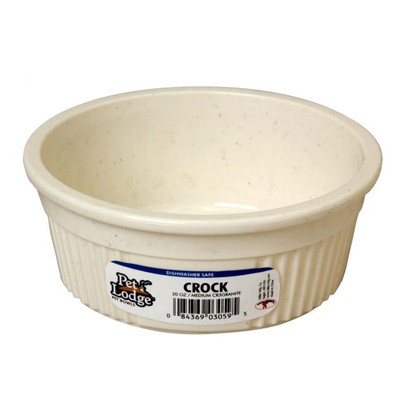 CROCK - MEDIUM PET BOWL 20oz, LET LODGE, CR3GRANITE