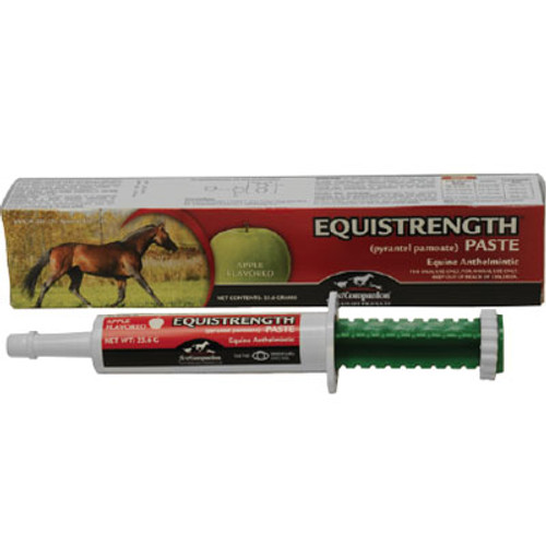 EQUISTRENGTH (Pyrantel pamoate) PASTE HORSE DEWORMER, APPLE FLAVOR, 23.6g, FIRST COMPANION