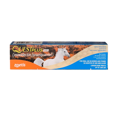 QUEST PLUS GEL (Moxidectin/Praziquantel) HORSE DEWORMER AND BOTICIDE- INCLUDING TAPWORMS, 14.0g, ZOETIS