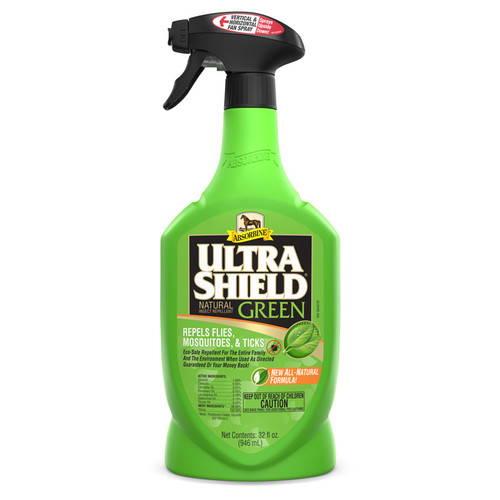ABSORBINE ULTRA-SHIELD NATURAL FLY REPELLENT GREEN, 32oz,