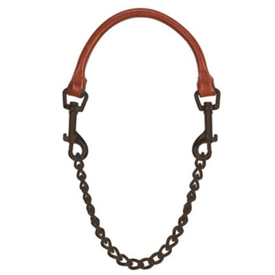 LEATHER & CHAIN GOAT COLLAR 24"