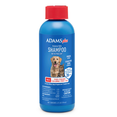 ADAMS PLUS FLEA & TICK SHAMPOO WITH PRECOR, 12oz