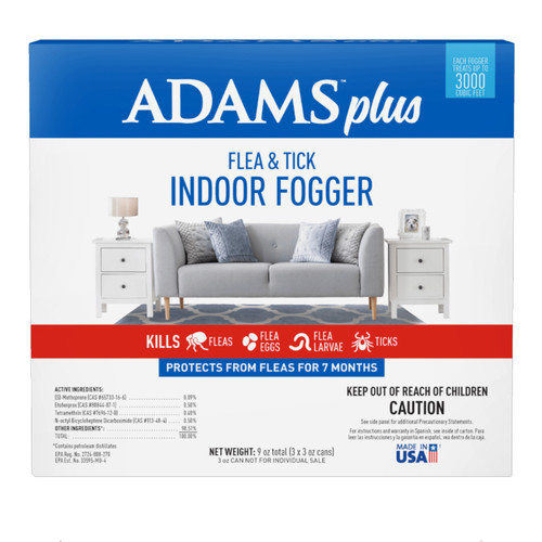 ADAMS PLUS FLEA & TICK INDOOR FOGGER, 7 MONTH PROTECTION
