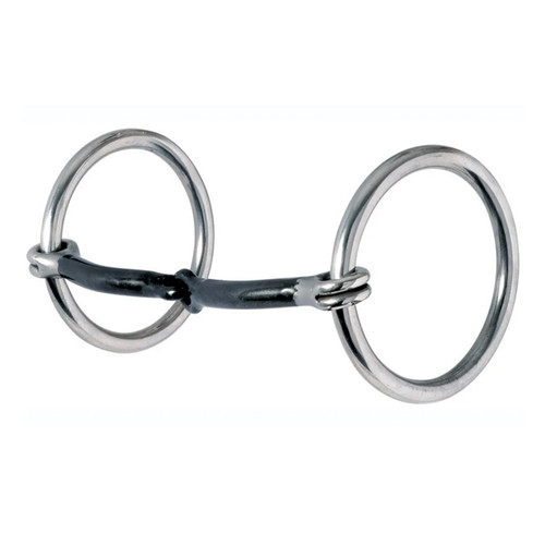 TRADITIONAL LOOSE RING- 3/8" SMOOTH IRON SNAFFLE