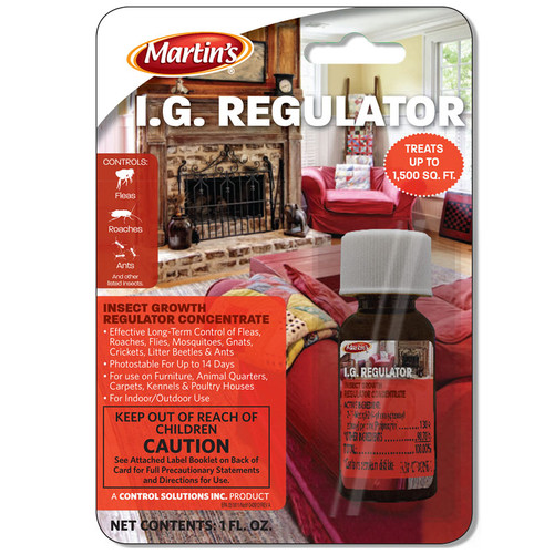 I.G. REGULATOR 1oz 4 AMPULES, CONTROLS: FLEAS, ROACHES, ANTS