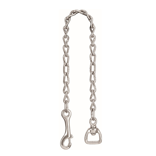 LEAD CHAIN, HORSE 1"x24" NICKLE PLATED