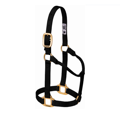 3/4" ORIGINAL NON-ADJUSTABLE NYLON HORSE HALTER, WEANLING/PONY, BLACK