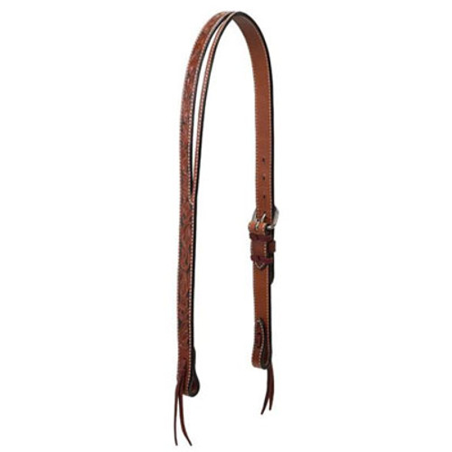 HEADSTALL, 1" BELT CARVED CHESTNUT, 45-0137