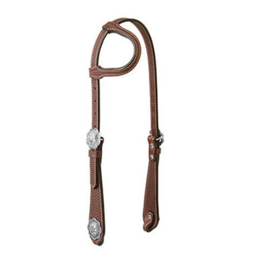 BASIN COWBOY FLAT SLIDING EAR HEADSTALL, 10-0428-BR