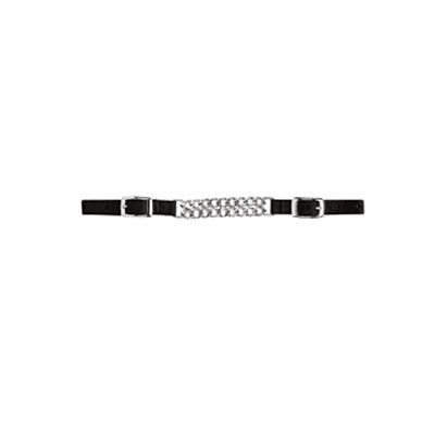 CURB CHAIN NYLON DBL F/LINK BLACK, 35-8035-BK