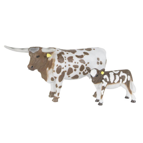 BIG COUNTRY TOY LONGHORN COW & CALF