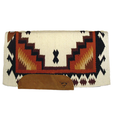 DIAMOND WOOL SHOW PAD  HAYMAKER CREAM RUST 36x34, 100% MERINO WOOL FLEECE