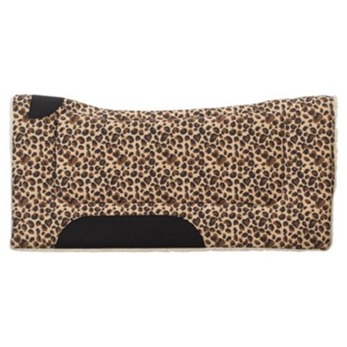 CONTOURED PRINTED POLYESTER SADDLE PADS, LEOPARD