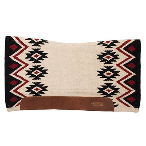 FLEX CONTOURED SADDLE PAD, 32"X34", IVORY/BLACK/RED