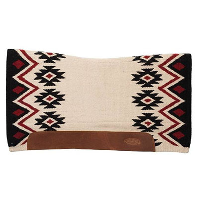 FLEX CONTOURED SADDLE PAD, 32"X34", IVORY/BLACK/RED