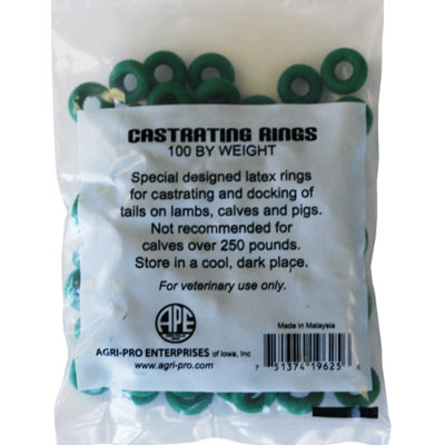 100EA CASTRATING/DOCKING RINGS