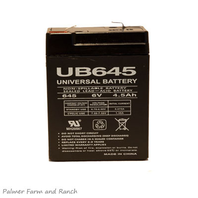 DEER FEEDER BATTERY, GA-645 6V 4.5AMP BATTERY