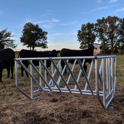 ROUNDBALE FEEDER, METRO "V" HAY CRADLE, GALV. ROUNDBALE FEEDER