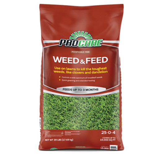 25-0-4 PRO CARE WEED & FEED 39#  FERTILIZER 25-0-4 PRO CARE WEED & FEED 39#  FERTILIZER