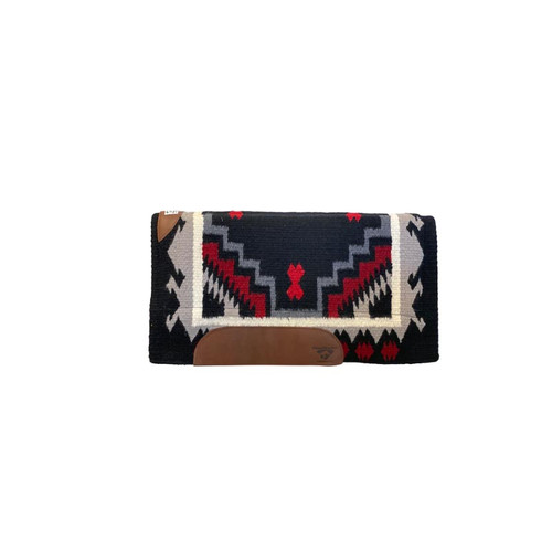 DIAMOND WOOL SHOW PAD HAYMAKER BLACK/RED WITH GRAY ACCENT 36x34, 100% MERINO WOOL FLEECE