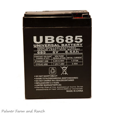DEER FEEDER BATTERY, SB-685 6V 8.5AMP BATTERY