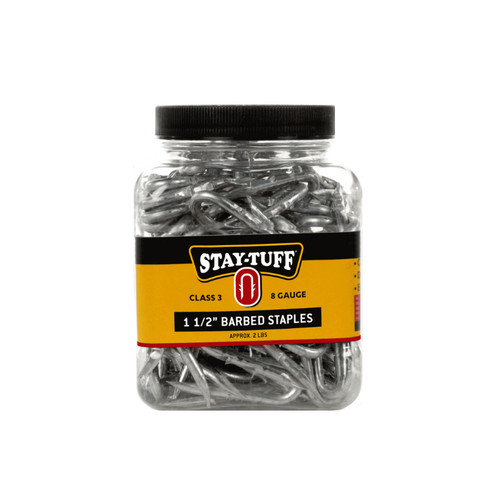STAY-TUFF BARBED STAPLES 1 1/2" 8GA 2#