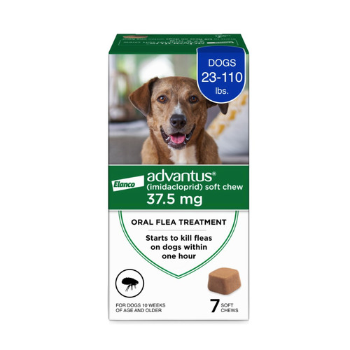 ADVANTUS 37.5 MG CHEWABLE FLEA TREATMENT FOR DOG 7 COUNT, ELANCO