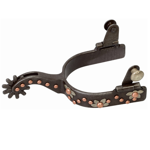 SPUR, 3/4" LADY FLORAL BUFFED BROWN