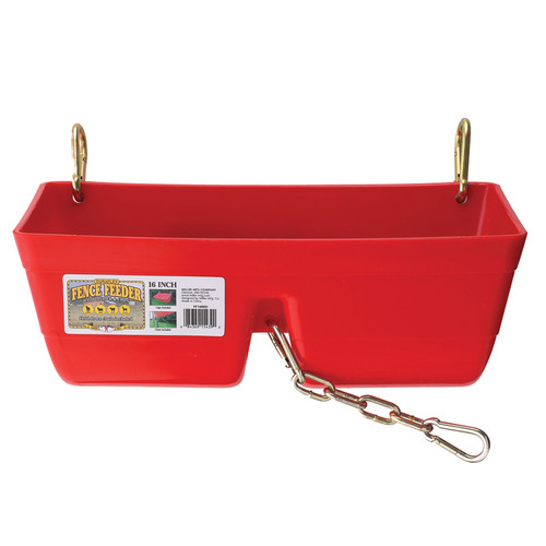 LITTLE GIANT 16" FENCE FEEDER WITH CLIPS FF16 RED