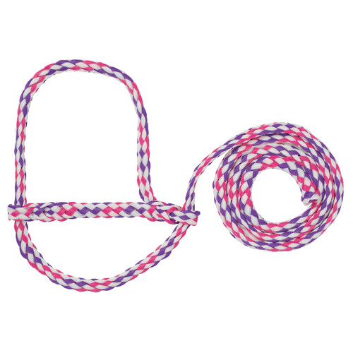 POLY ROPE SHEEP HALTER MARSHMALLOW/HOT PINK/LAVENDAR