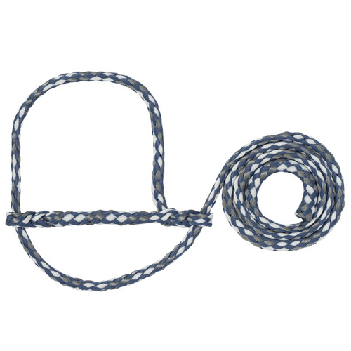 POLY ROPE SHEEP HALTER NAVY/MARSHMALLOW/GRAY