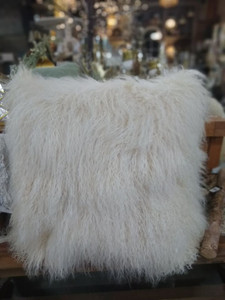 Genuine curly Tibetan lamb fur pillow.  Luxuriously long-pile with an exceptionally soft hand, use it alone or mix with other sheepskin pillows.  Measurements 26" long, 26" wide.  Shop affordable and best deals for gifts and accessories in our Boutique at Pilot Point Feed Store!  Always find Trendy, Stylish and Popular Home Decor' in our store.