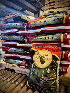 Deer Feed Custom Mineral 8 lbs
Minerals play a vital role in the overall health of all wildlife including whitetail deer as well as other game and exotics. A healthy deer population can lead to higher recruitment rates, healthier fawn crops, greater body mass, larger antler growth potential and reduced overall stress of the animal when sufficient nutrients are supplied and consumed. Successful Vitamin and Mineral supplementation can be a key factor in year over year progression.
Double Down® Deer Feed set out to provide a mineral supplement second to none in the industry with quality ingredients and in our opinion, a product surpassing the needs of today’s whitetail herds. The precise concentrations of key vitamins and minerals have been proven on our herd and have delivered maximum results, far surpassing our own expectations. Antlers alone are made up of roughly 20% Calcium and 10% Phosphorus but that is not enough to ensure overall health is achieved. Double Down has created a custom mineral supplement comprised of Calcium, Phosphorus, Selenium, Manganese, Biotin, Potassium, Magnesium, and a Superior Vitamin Package, along with other proven ingredients in a balanced formulation to maximize and sustain your herds health and progression! Deer Feed Custom Mineral 8 lbs
Minerals play a vital role in the overall health of all wildlife including whitetail deer as well as other game and exotics. A healthy deer population can lead to higher recruitment rates, healthier fawn crops, greater body mass, larger antler growth potential and reduced overall stress of the animal when sufficient nutrients are supplied and consumed. Successful Vitamin and Mineral supplementation can be a key factor in year over year progression.
Double Down® Deer Feed set out to provide a mineral supplement second to none in the industry with quality ingredients and in our opinion, a product surpassing the needs of today’s whitetail herds. The precise concentrations of key vitamins and minerals have been proven on our herd and have delivered maximum results, far surpassing our own expectations. Antlers alone are made up of roughly 20% Calcium and 10% Phosphorus but that is not enough to ensure overall health is achieved. Double Down has created a custom mineral supplement comprised of Calcium, Phosphorus, Selenium, Manganese, Biotin, Potassium, Magnesium, and a Superior Vitamin Package, along with other proven ingredients in a balanced formulation to maximize and sustain your herds health and progression!