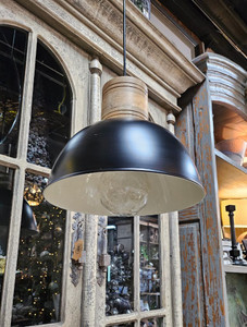 Bring a touch of country elegance to your space with new pendant lighting! This sleek chandelier has a matte black dome with a white porcelain finish inside, topped with natural wood for that hint of rustic flair!
Available in two sizes: 14 inches deep & 11 inches deep, sold separately Bring a touch of country elegance to your space with new pendant lighting! This sleek chandelier has a matte black dome with a white porcelain finish inside, topped with natural wood for that hint of rustic flair!
Available in two sizes: 14 inches deep & 11 inches deep, sold separately