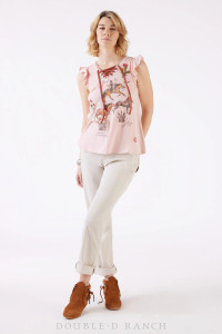 RIDIN' FREE
We took inspiration from traditional Navajo drawings to create the illustration of a woman riding wild horses on this top. The lace-up detailing, floral embroidery on the shoulder and frilly sleeves just add to the carefree spirit of this creation and have us craving a little desert vacation.
color: franite
content: 100% cotton
embellishments: printing, embroidery, contrast tassels
fit: relaxed
style number: T3946
collection: Monument Valley RIDIN' FREE
We took inspiration from traditional Navajo drawings to create the illustration of a woman riding wild horses on this top. The lace-up detailing, floral embroidery on the shoulder and frilly sleeves just add to the carefree spirit of this creation and have us craving a little desert vacation.
color: franite
content: 100% cotton
embellishments: printing, embroidery, contrast tassels
fit: relaxed
style number: T3946
collection: Monument Valley