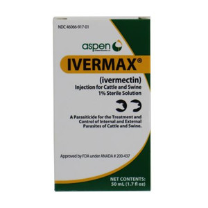 Aspen brand Ivermax is an injectable Ivermectin worming treatment for cattle and swine. Also available in 500mL size Aspen brand Ivermax is an injectable Ivermectin worming treatment for cattle and swine. Also available in 500mL size