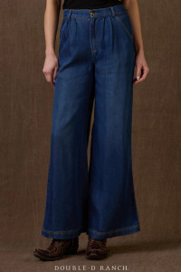 THESE JUST MIGHT BE THE JEANS OF YOUR DREAMS.
A modern flare, a flattering fit, and a little bit of give in the waist? Yes, please. These chic pants are classic and versatile and certain to become a staple!
color: denim
content: 100% tencel
fit: Fitted waist, pleated front, wide leg
style number: P624
collection: Atomic Ranch THESE JUST MIGHT BE THE JEANS OF YOUR DREAMS.
A modern flare, a flattering fit, and a little bit of give in the waist? Yes, please. These chic pants are classic and versatile and certain to become a staple!
color: denim
content: 100% tencel
fit: Fitted waist, pleated front, wide leg
style number: P624
collection: Atomic Ranch