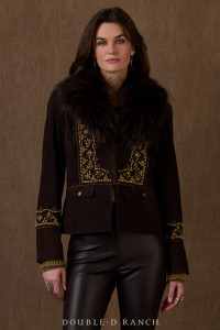 A STUNNING SHOWSTOPPER WITH EXQUISITE EMBELLISHMENTS.
Quite possibly *the* standout piece from the Wash House collection, this extraordinary jacket is crafted in a gorgeous goat suede with a chic and unique silhouette – the shortened zipper concludes at a split-front peplum. It’s embellished with intricate embroidery and beadwork, finished with a luxurious full-volume fur collar. It’s not a question of whether it’s a must-have, it’s just “which color?”
color: bronco, wash house, mineral
content: 100% goat suede
fur: raccoon
embellishments: Fur collar, woven cotton piping, custom DD buttons, beading, piping
fit: Slim fit body with peplum
C3447
collection: The Wash House
in stock A STUNNING SHOWSTOPPER WITH EXQUISITE EMBELLISHMENTS.
Quite possibly *the* standout piece from the Wash House collection, this extraordinary jacket is crafted in a gorgeous goat suede with a chic and unique silhouette – the shortened zipper concludes at a split-front peplum. It’s embellished with intricate embroidery and beadwork, finished with a luxurious full-volume fur collar. It’s not a question of whether it’s a must-have, it’s just “which color?”
color: bronco, wash house, mineral
content: 100% goat suede
fur: raccoon
embellishments: Fur collar, woven cotton piping, custom DD buttons, beading, piping
fit: Slim fit body with peplum
C3447
collection: The Wash House
in stock