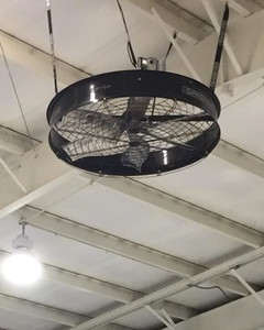 The SD5Xl fan is perfect for huge areas that need massive, even airflow. With a totally-enclosed 1.5 HP farm duty motor, she gets the job done, and is built to last a long time. While she is big and bad, she is easy to install, efficient, quiet, and powerful. Needs to hang at least 10’ from the floor, and at least 3’ from the ceiling. Those big buildings get warm in the afternoon and this fan moves big air to make it tolerable to get ‘er done each day. If you are lucky enough to have A/C, this fan will allow you to turn up the thermostat and save some money. The SD5Xl fan is perfect for huge areas that need massive, even airflow. With a totally-enclosed 1.5 HP farm duty motor, she gets the job done, and is built to last a long time. While she is big and bad, she is easy to install, efficient, quiet, and powerful. Needs to hang at least 10’ from the floor, and at least 3’ from the ceiling. Those big buildings get warm in the afternoon and this fan moves big air to make it tolerable to get ‘er done each day. If you are lucky enough to have A/C, this fan will allow you to turn up the thermostat and save some money.
