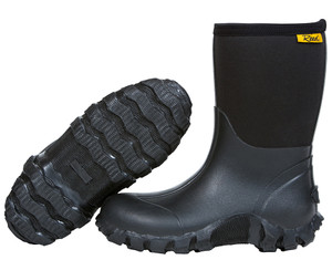 Trail 10" neoprene, 7mm SBR insulating neoprene rubber boot. 100% waterproof. Reinforced toe and heel areas. Self cleaning rubber outsole. Removable ventilated insole with built-in arch. Black. Shop affordable and best priced boots at Pilot Point Feed Store! Trail 10" neoprene, 7mm SBR insulating neoprene rubber boot. 100% waterproof. Reinforced toe and heel areas. Self cleaning rubber outsole. Removable ventilated insole with built-in arch. Black. Shop affordable and best priced boots at Pilot Point Feed Store!