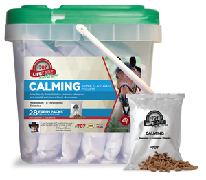 Formula 707 LifeCare Calming Pellets use premium quality magnesium oxide to maximize bioavailability and combines it with two of the agents best known to have a calming effect in horses: thiamine and L-tryptophan. Shop Affordable and Best Price Formula 707 Animal Health products at Pilot Point Feed Store! Formula 707 LifeCare Calming Pellets use premium quality magnesium oxide to maximize bioavailability and combines it with two of the agents best known to have a calming effect in horses: thiamine and L-tryptophan. Shop Affordable and Best Price Formula 707 Animal Health products at Pilot Point Feed Store!