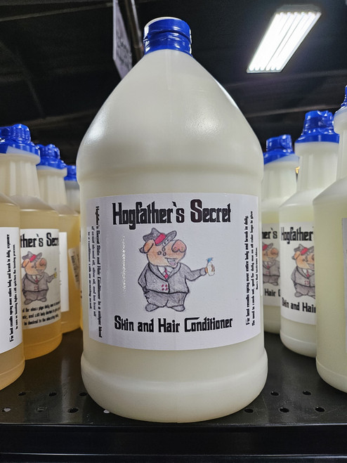 Hogfather's Secret skin and hair conditioner is a leave in spray that can be used on all color of livestock, it will help moisturize the skin and hair, it has tea tree oil in it that will help with insects as well.

Shop Affordable, Best Prices and Deals on all your Hogfather's Secret and show animal grooming supplies at Pilot Point Feed Store.  We are your One-Stop Shop!