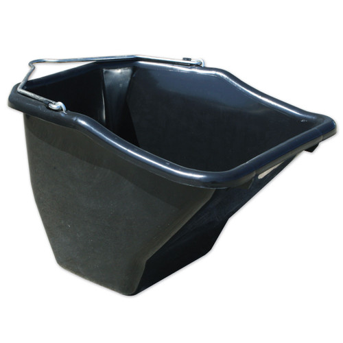 The Better Bucket has an ergonomic design that accommodates the shape of a horse’s head. Tapered sides funnel grain toward the back of the bucket for easier accessibility, while a flat back provides stability against a stall wall or pasture fence. Heavy-duty handle makes carrying easy. This feed bucket is made of durable, impact-resistant high-density polyethylene with smooth, finished edges.  Shop Best Deals and Affordable Price Barn & Tack Supplies and Buckets at Pilot Point Feed Store! Your One-Stop-Shop!