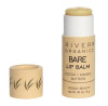 An opened bare vegan lip balm in a plastic-free paper push-up tube