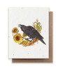Fall Raven plantable herb seeded card