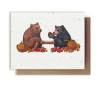 Bears & mushrooms seeded herb card