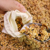 Organic Cotton Muslin Bags with raw walnuts