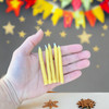 Hand-Dipped Beeswax Birthday Candles laid in person's hand