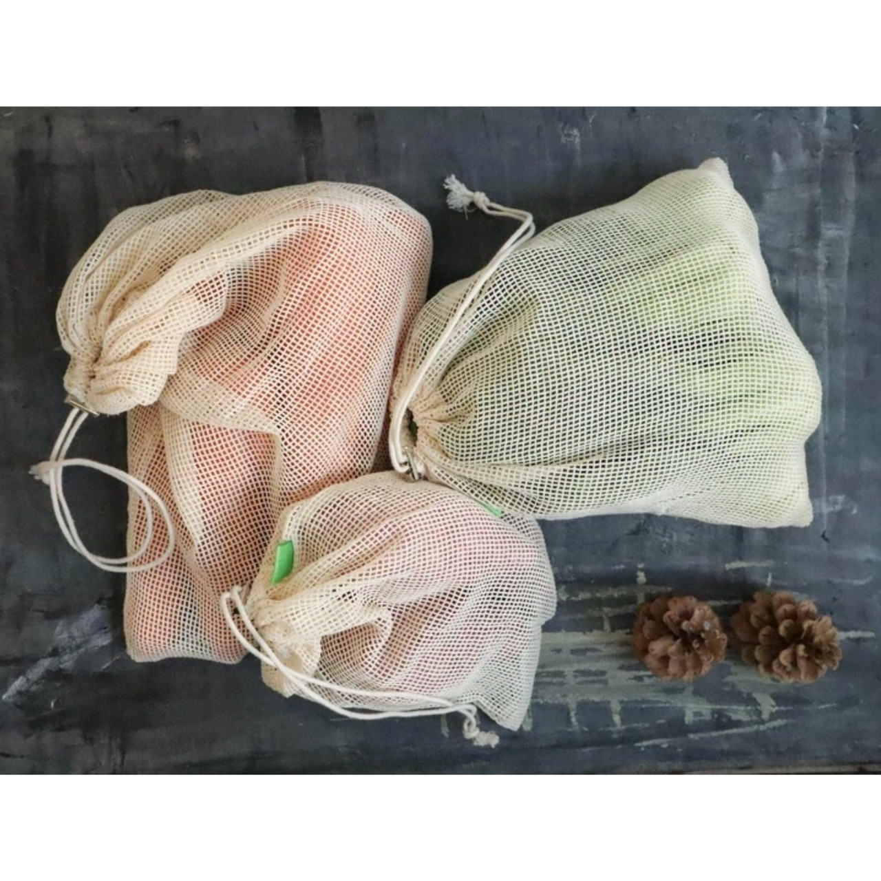 SRP Craft 100% Organic Cotton mesh Fabric is Lightweight, Reusable Produce  Storage Bags, eco-Friendly and Makes Awesome Grocery Bag for Veggies and