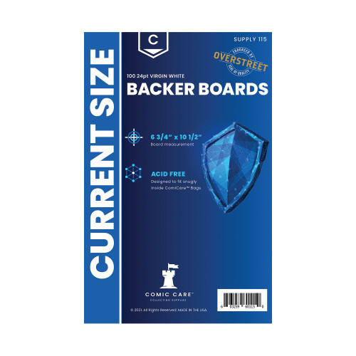 Comic Care Backer Boards - Current Size